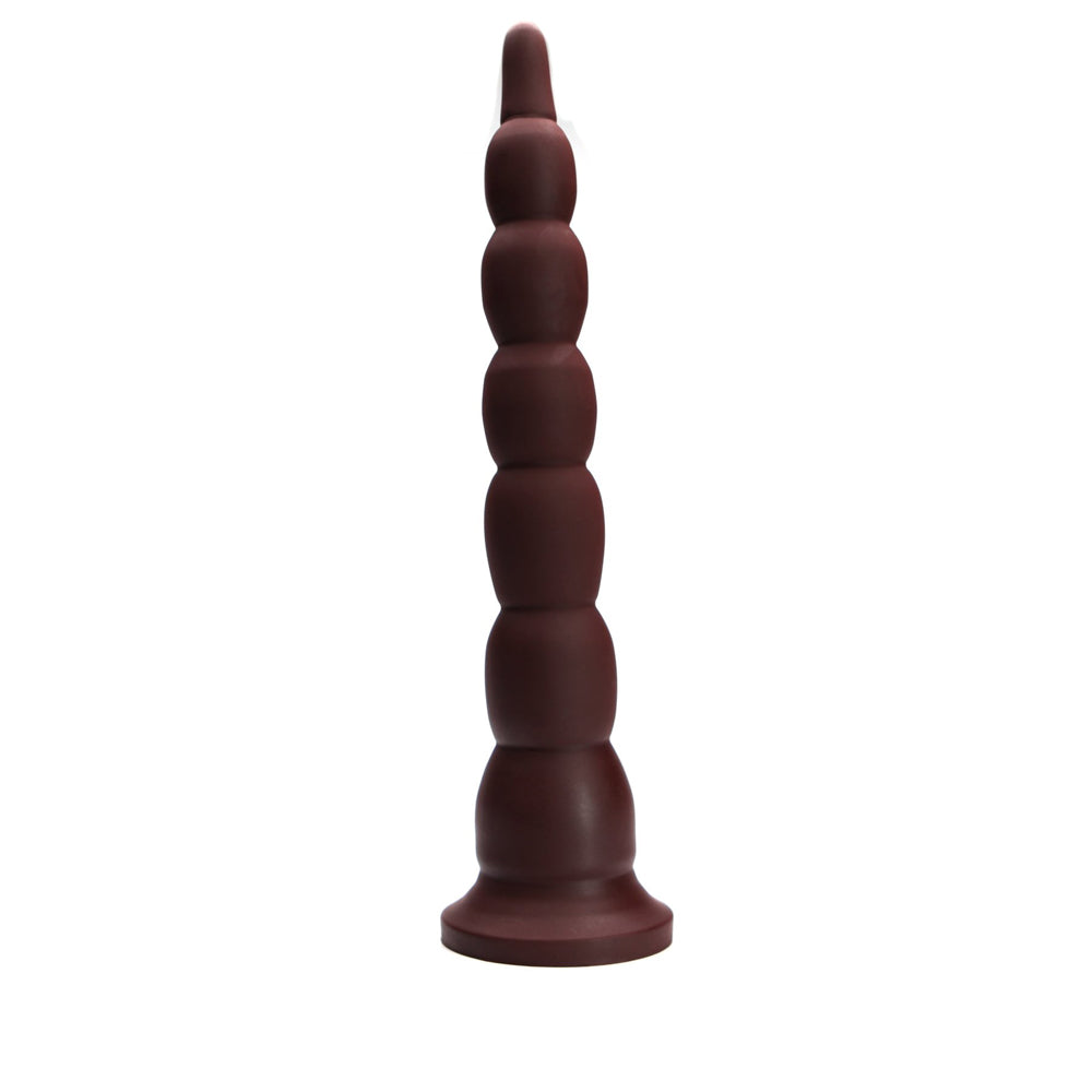 Tantus Cowboy Firm Beaded Dildo Garnet
