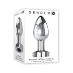 Gender X Rockin' Metal Plug XL Rechargeable Vibrating Anal Plug Aluminum Silver